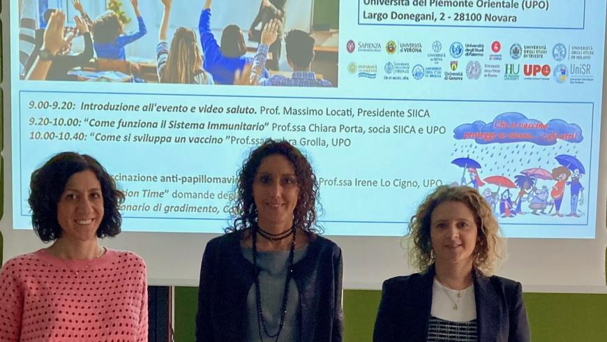 Da sx a dx: la dottoressa Lo Cigno e le professoresse Porta e Grolla